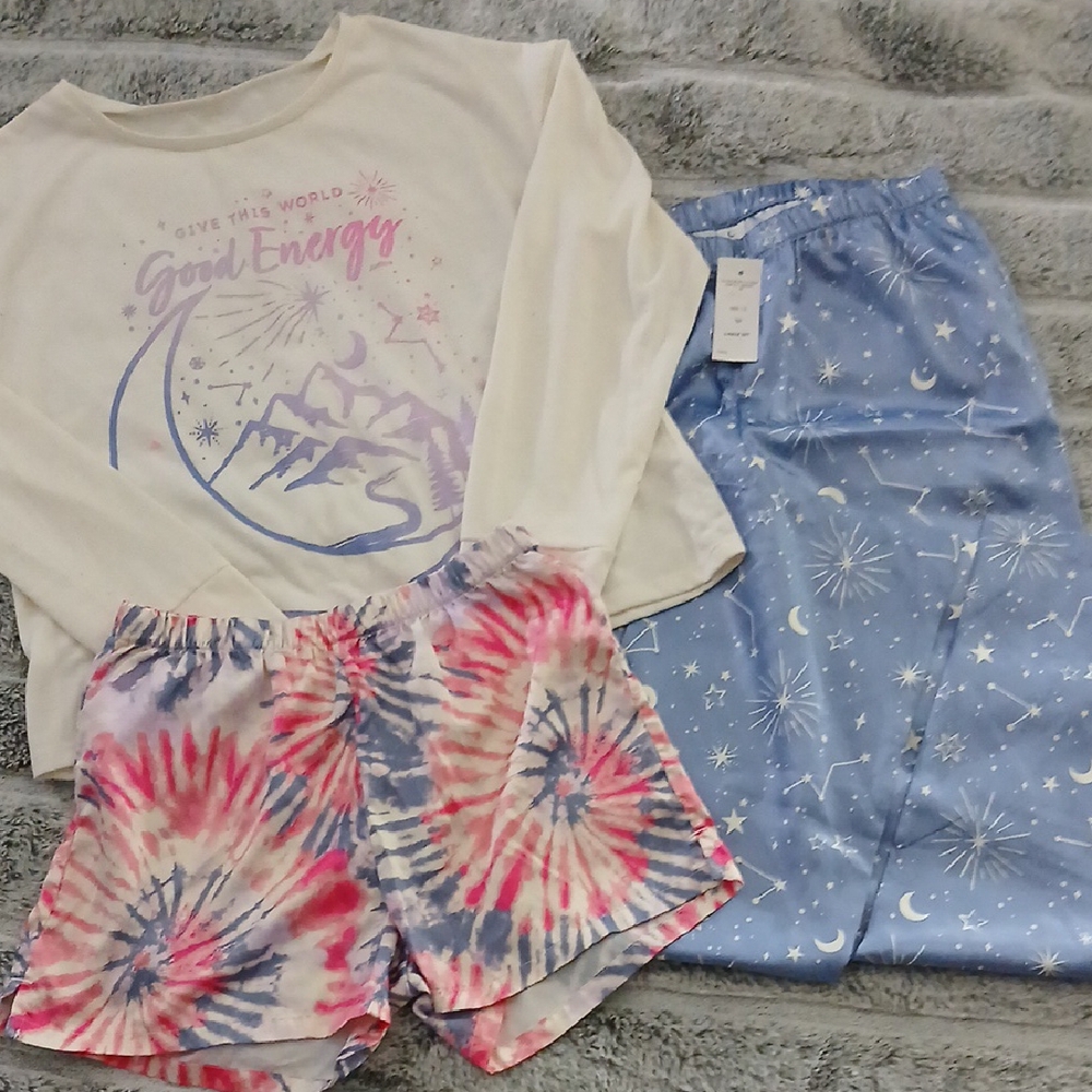 Kids Pajama Set - Tie-Dye and Starry Sky